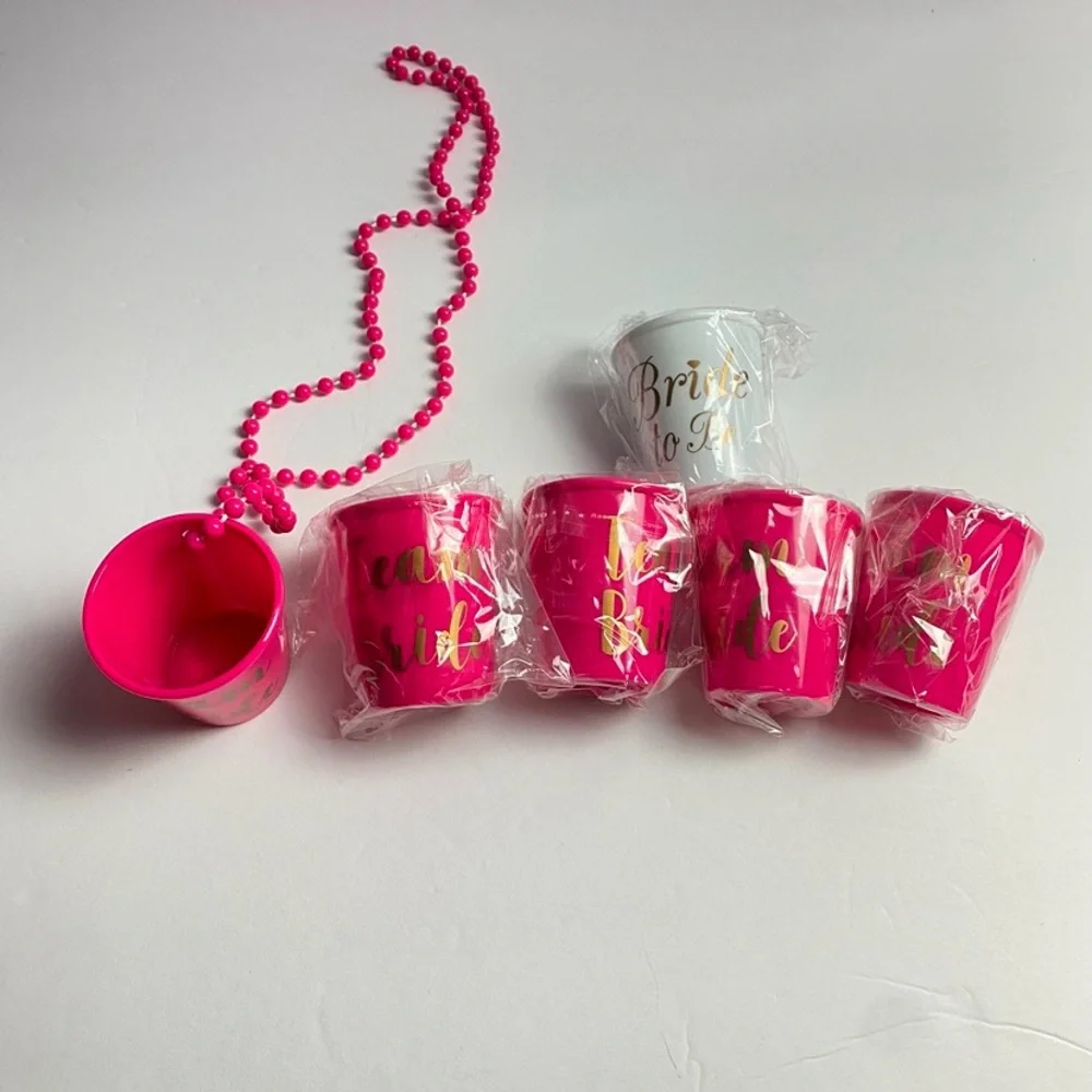 Bride Squad Pink Shot Glass Set